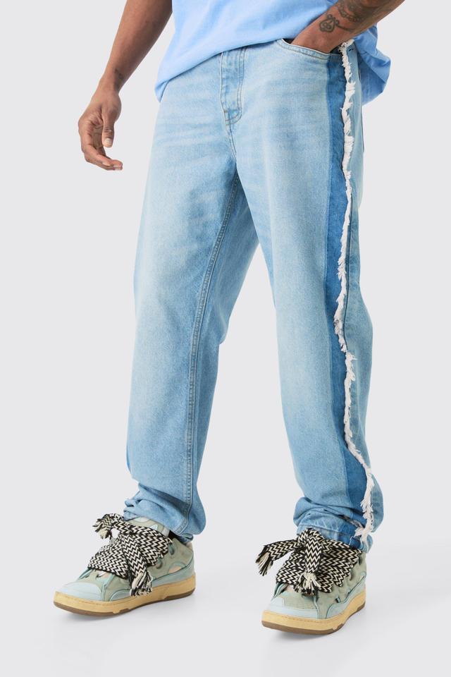 Tall Straight Fit Frayed Jean | boohooMAN USA Product Image