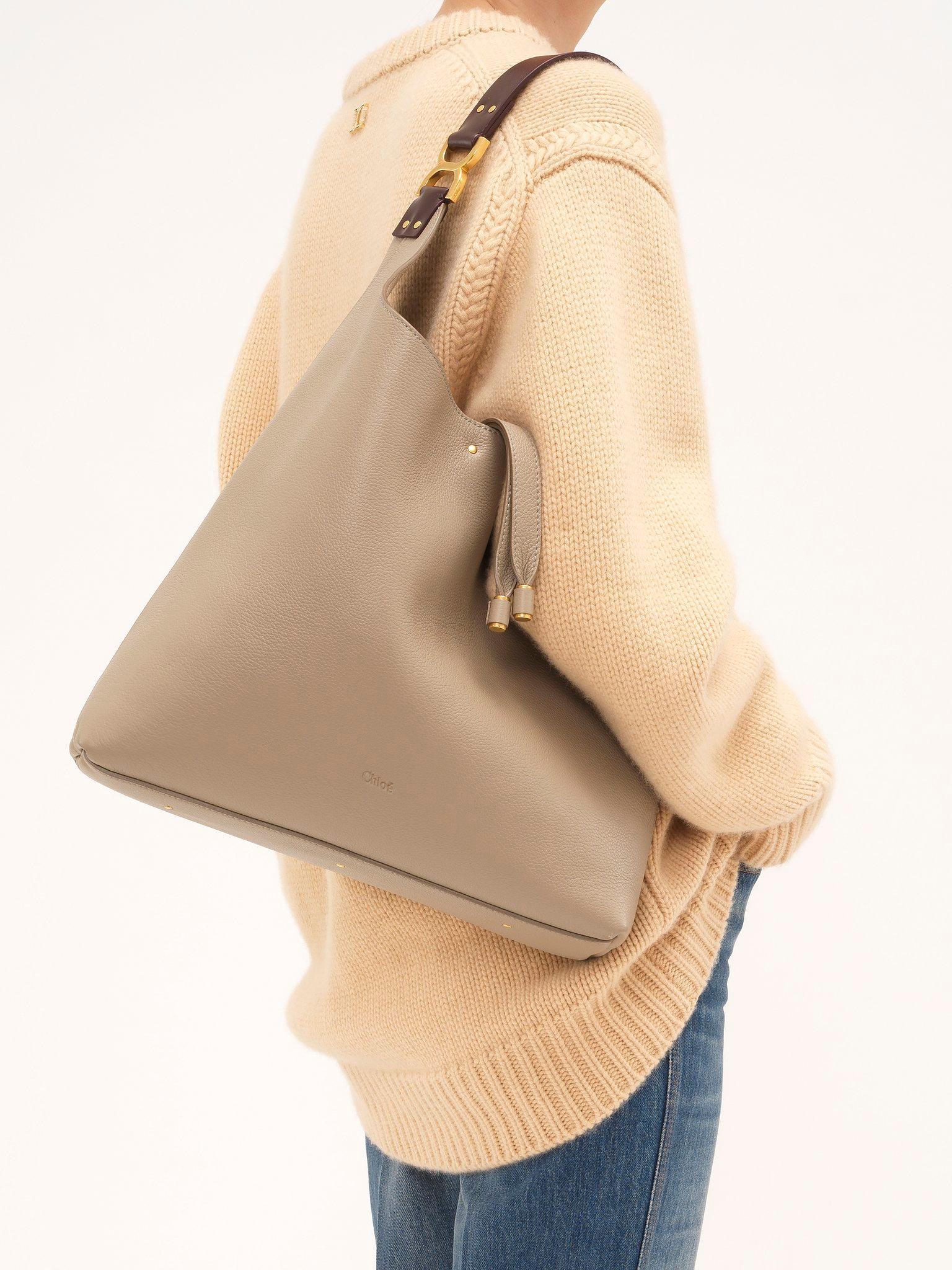 Marcie hobo bag in suede leather Product Image