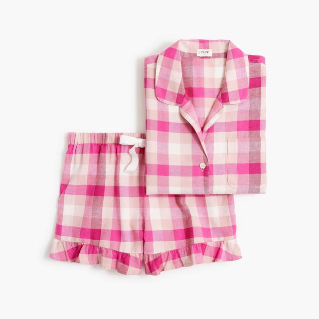 Long-sleeve ruffle flannel pajama set Product Image