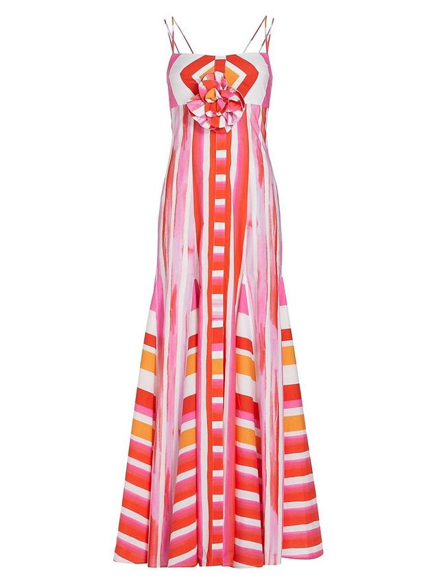 Womens Catania Striped Cotton Maxi Dress Product Image