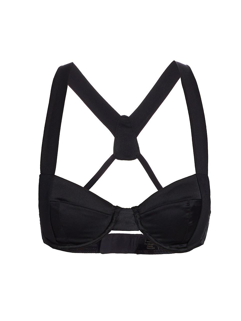 Womens Silk-Blend Suspender Demi Bra Product Image