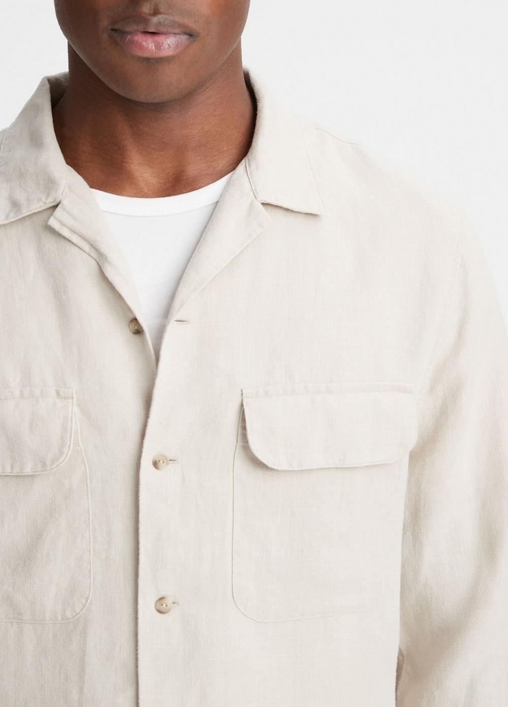 Hemp Camp-Collar Long-Sleeve Shirt Product Image