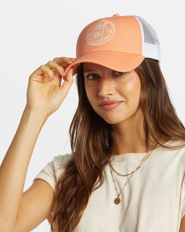 Aloha Forever Trucker Hat - Peach Paradise Female Product Image