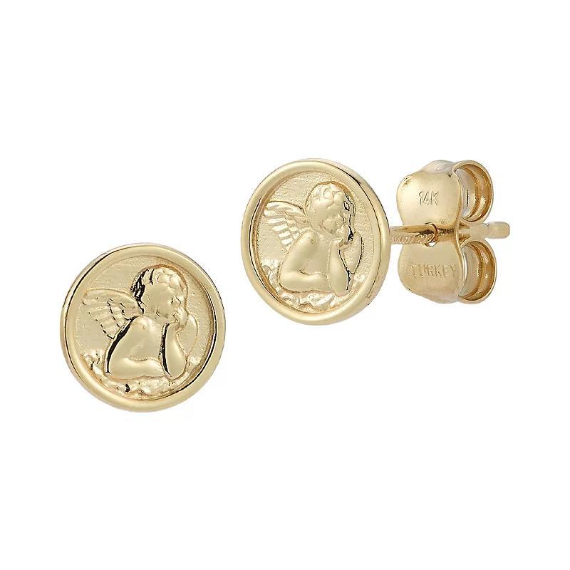 LUMINOR GOLD 14k Gold Churrub Stud Earrings, Womens Product Image