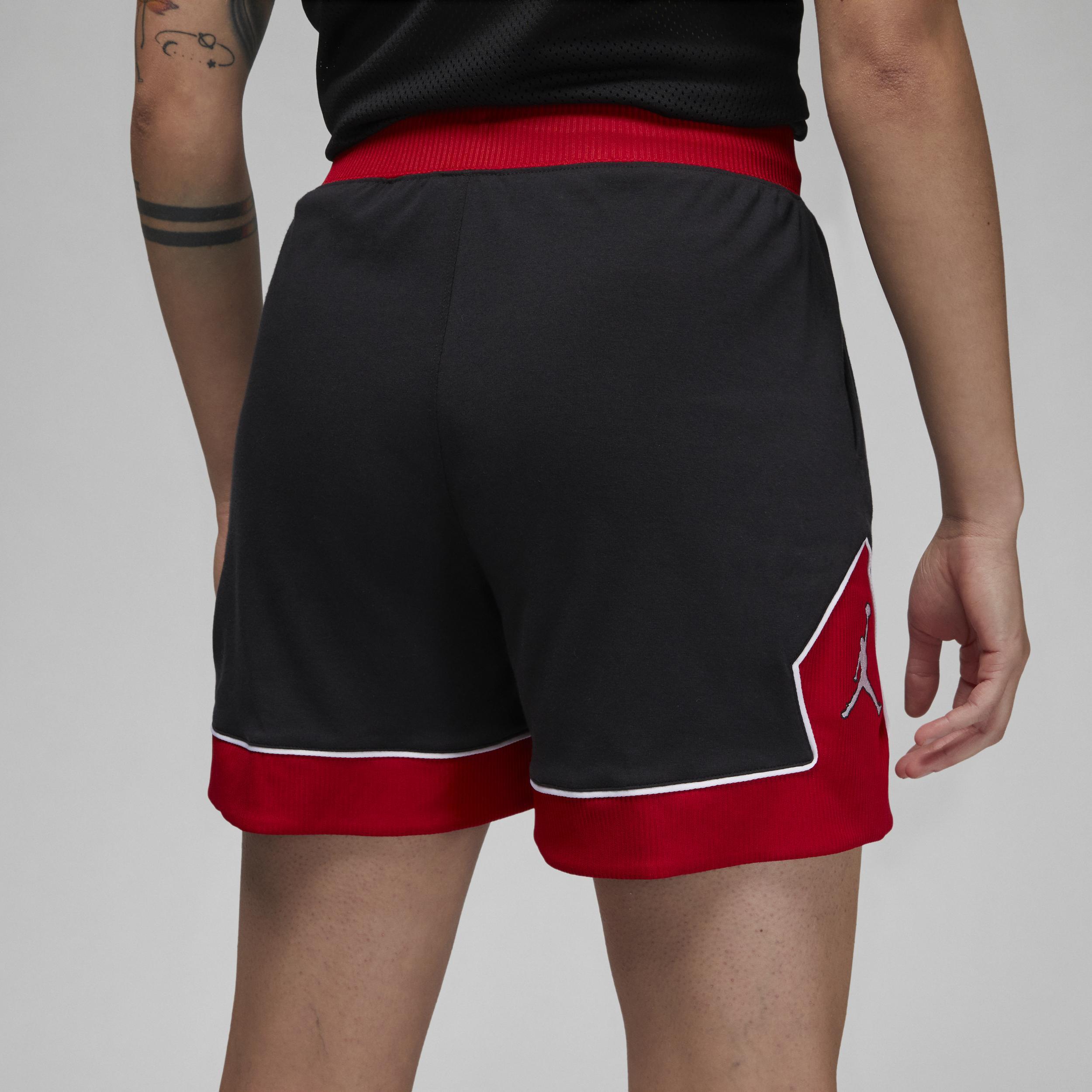 Jordan Womens Jordan LWT Diamond Shorts - Womens Black/Gym Red Product Image