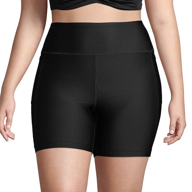 Plus Size Lands End 6 Thigh-Minimizer Swim Shorts, Womens Product Image