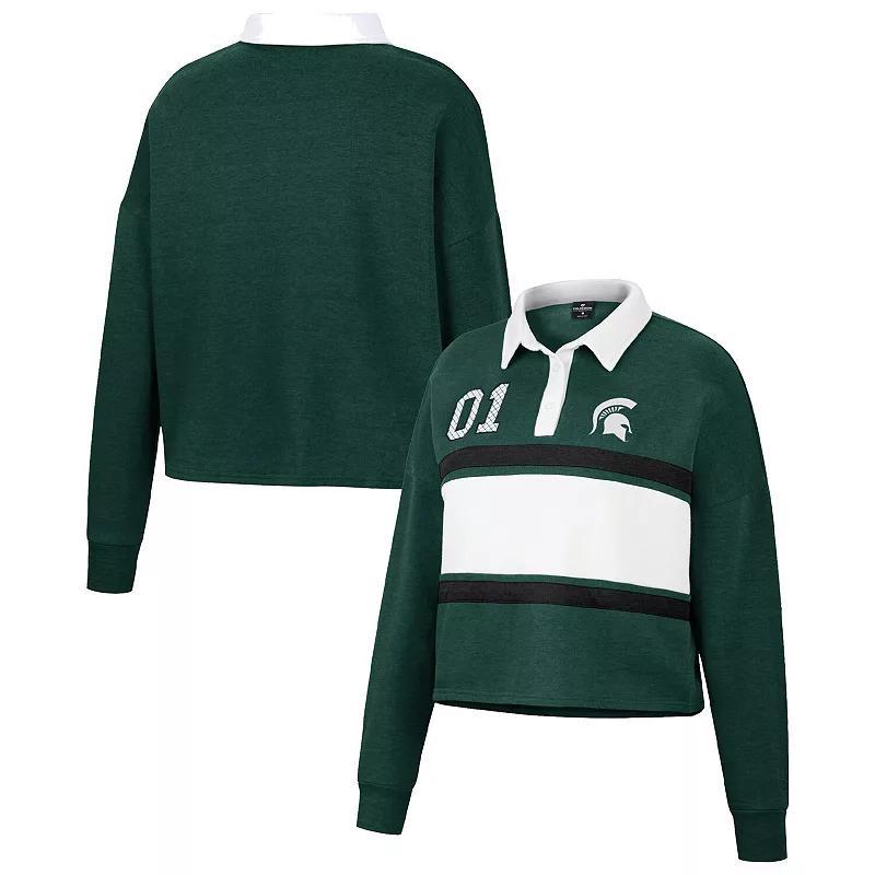 Womens Colosseum Michigan State Spartans I Love My Job Rugby Long Sleeve Shirt Product Image