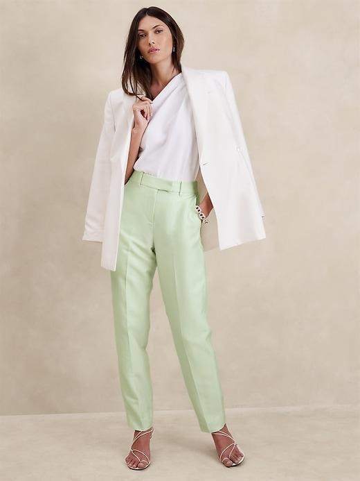 High-Rise Italian Viscose-Linen Pant Product Image