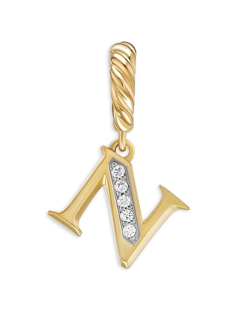 Womens Pav Initial Pendant in 18K Yellow Gold with Diamonds Product Image