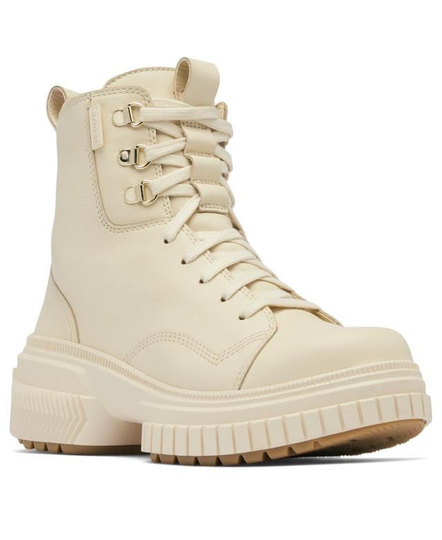 Sorel Womens Ona Ave Lace-Up Waterproof Booties - Honey White Product Image