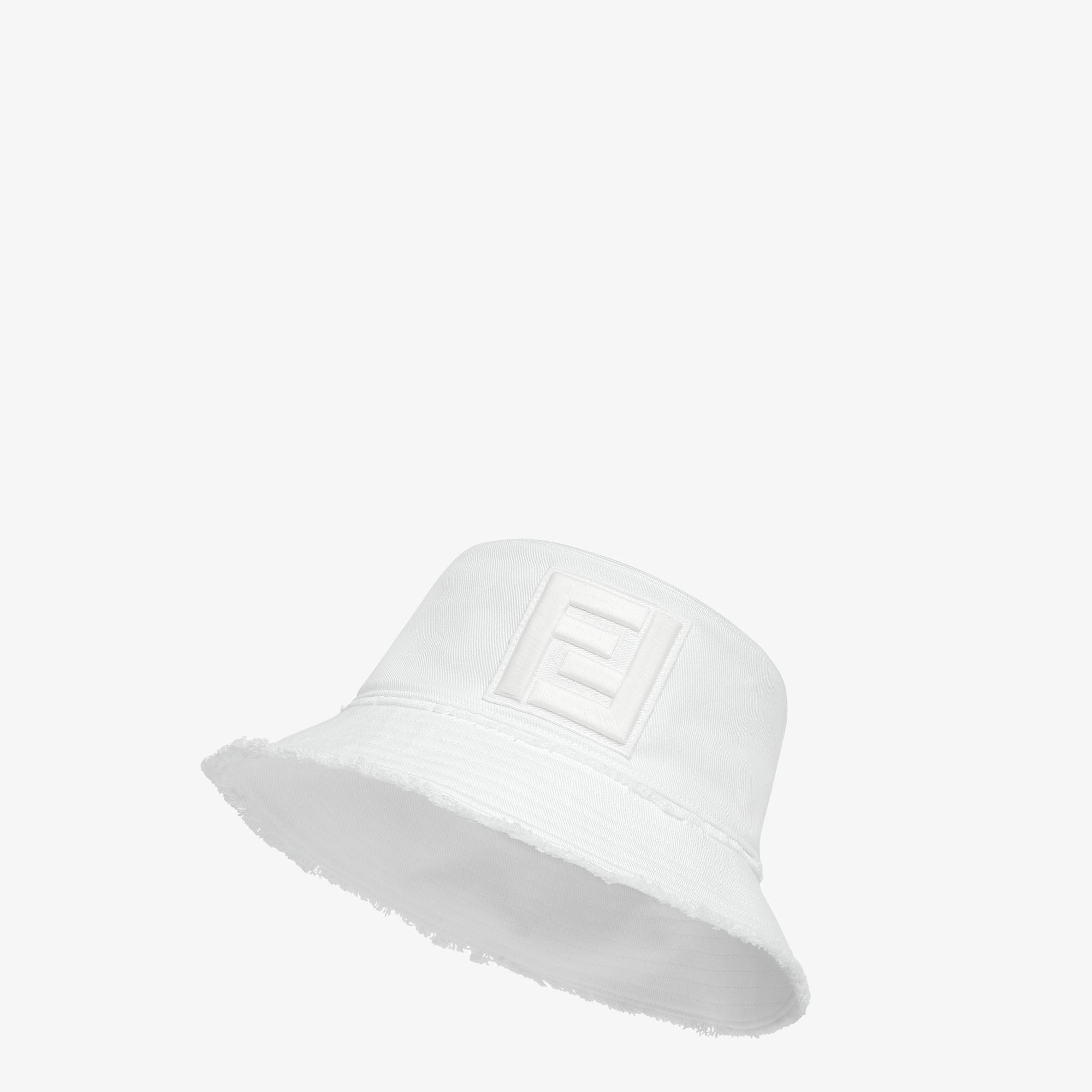 HatWhite denim bucket hat product image