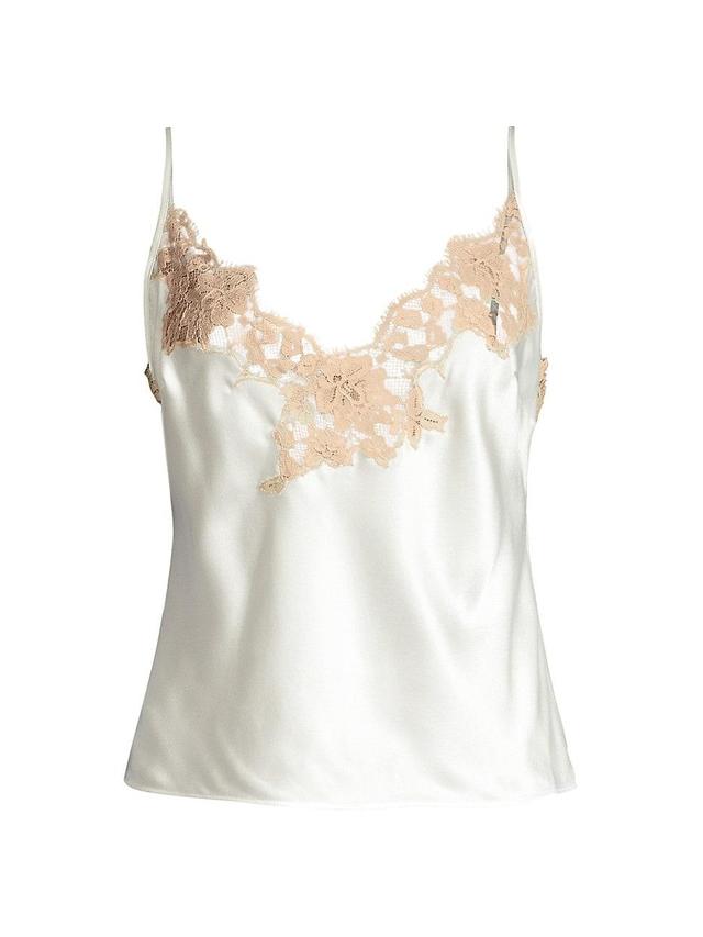 Womens Orchid Lace Silk Camisole Product Image