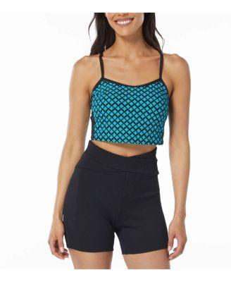 Beach House Sport Womens Plateau Racerback Crop Top With Piping Product Image