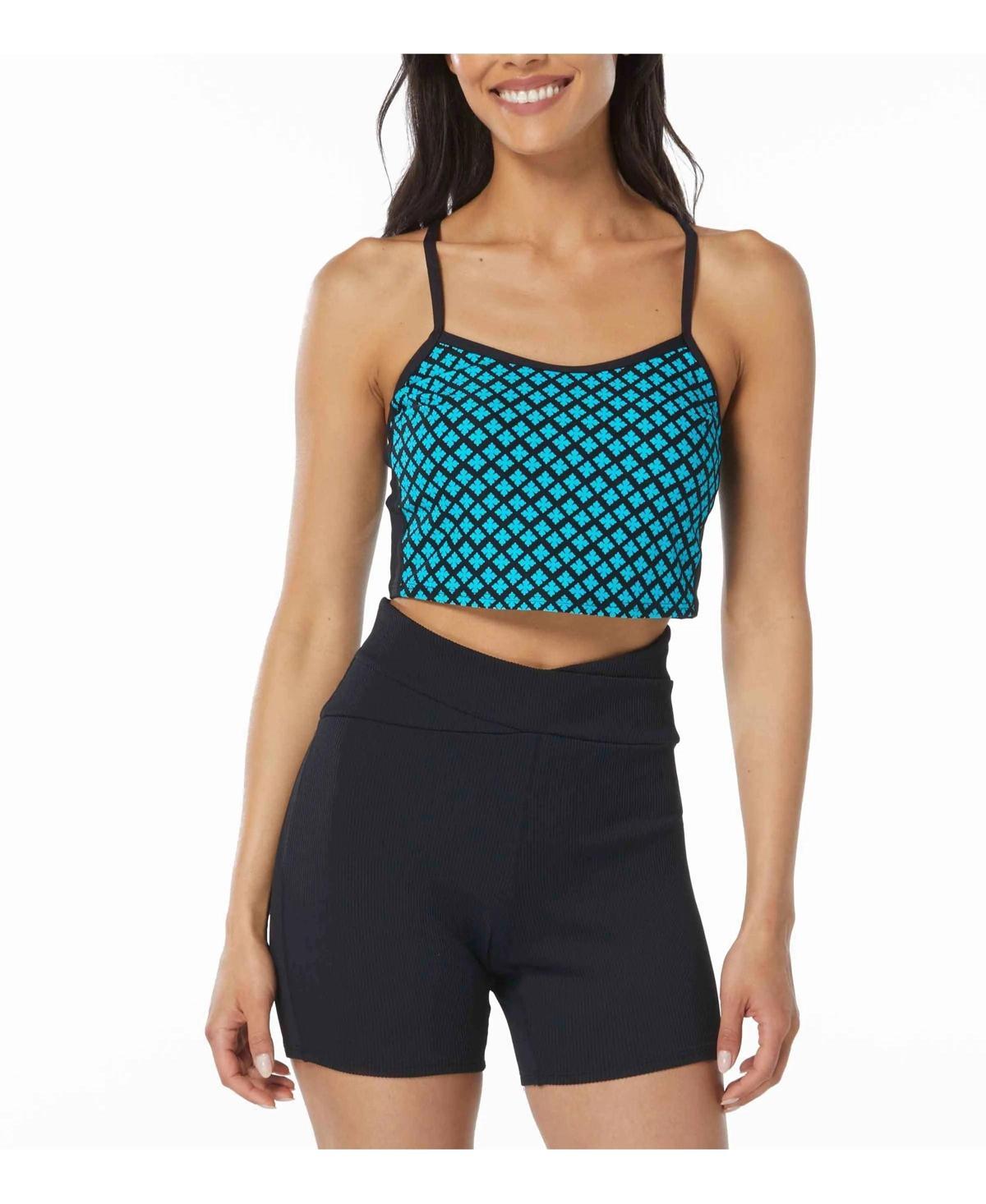 Beach House Sport Womens Plateau Racerback Crop Top With Piping Product Image