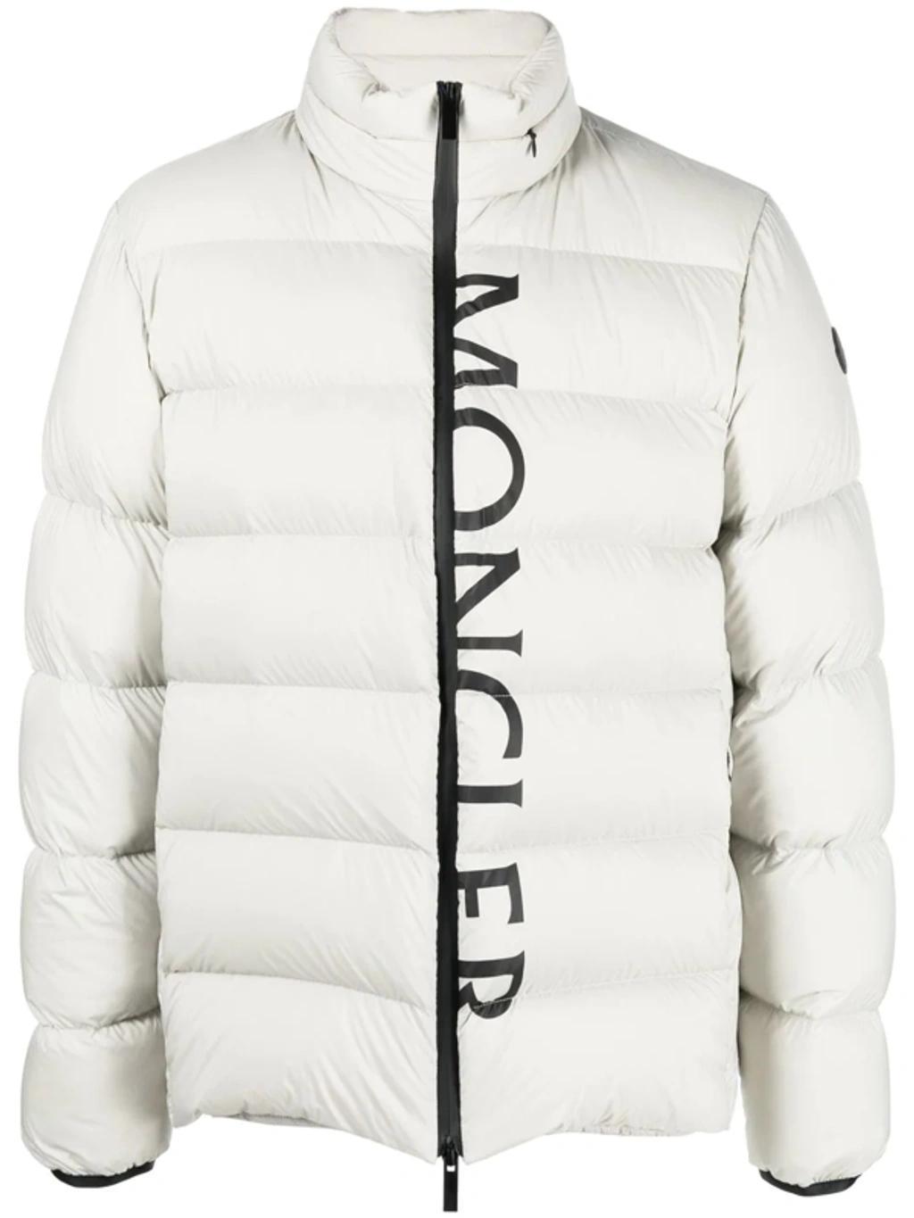 MONCLER Logo-print Puffer Jacket In White Product Image