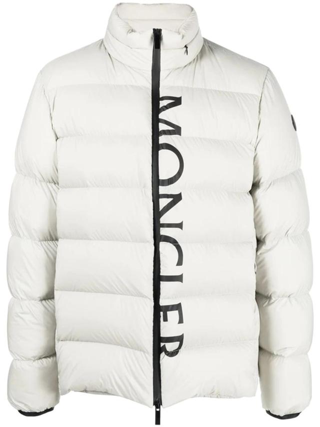 MONCLER Logo-print Puffer Jacket In White Product Image