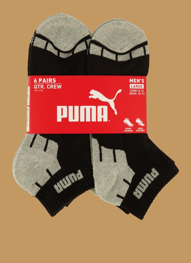 Mens Puma Color Block Quarter Socks Male Product Image