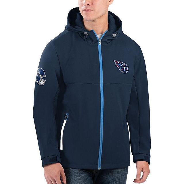 Mens G-III Sports by Carl Banks Tennessee Titans Soft Shell Full-Zip Hoodie Jacket Blue Product Image