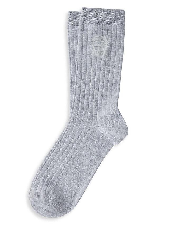 Mens Cotton Chalk Stripe Effect Socks With Logo Product Image