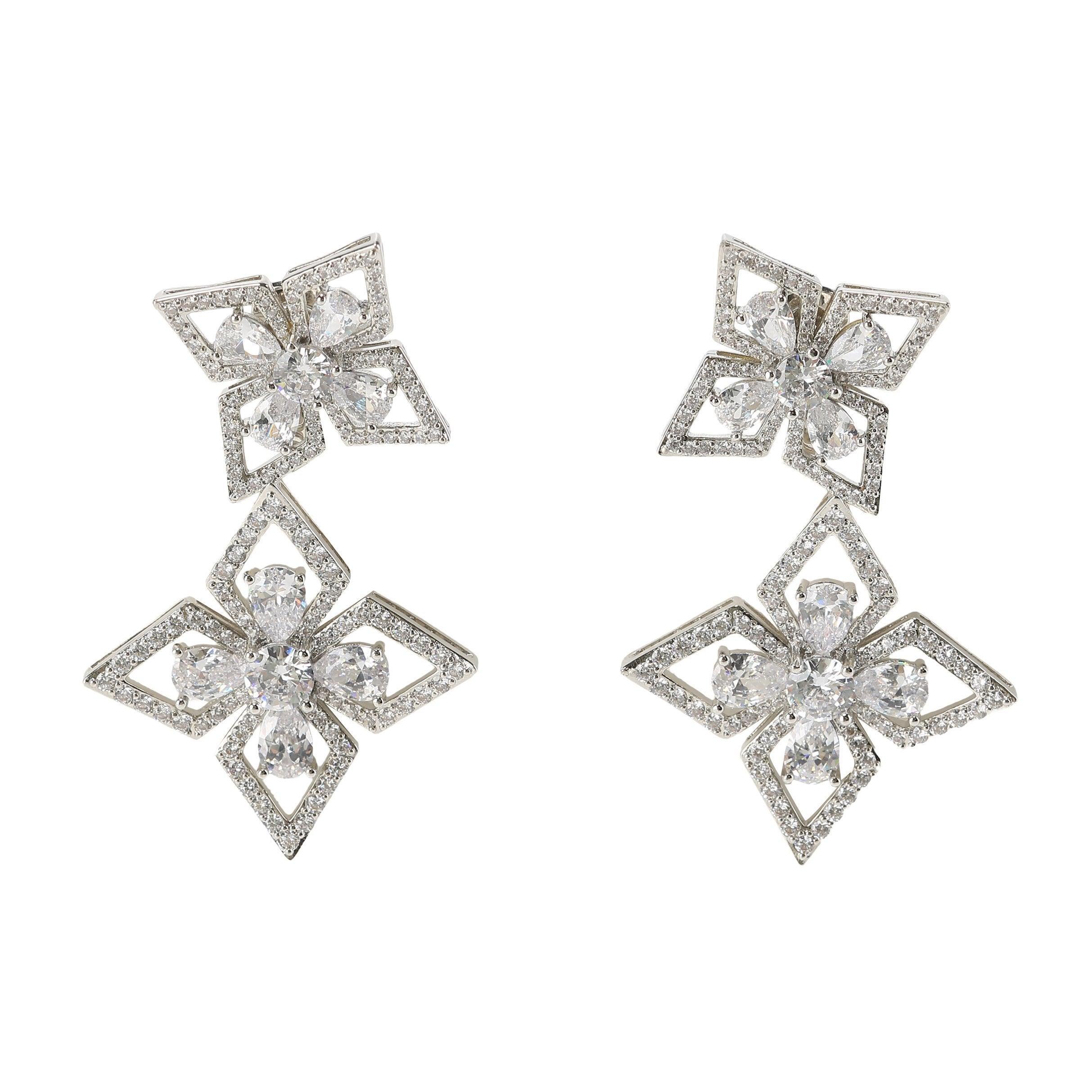 Laya Double Flower Earrings (Final Sale) Product Image