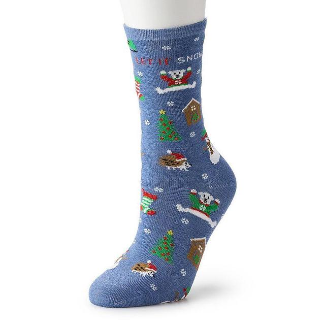 Womens Let It Snow Crew Socks Product Image