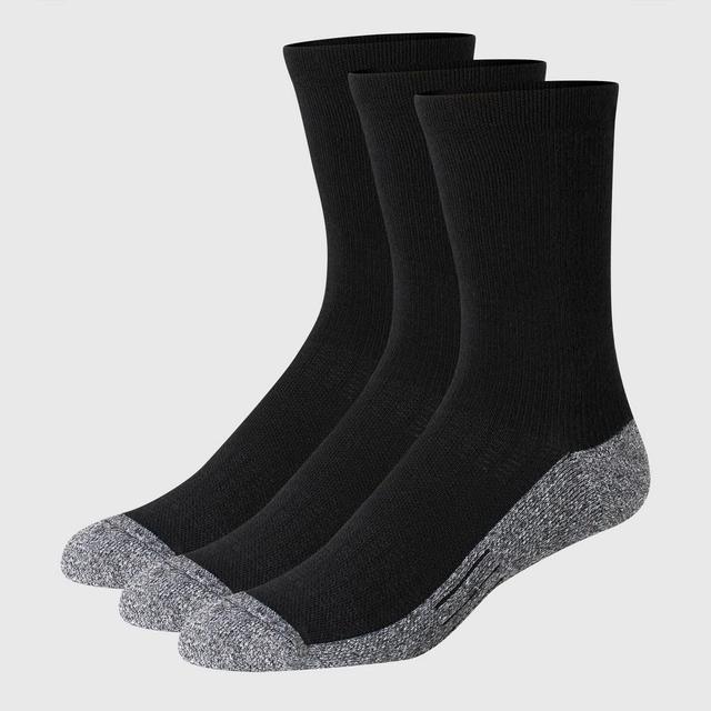 Hanes Premium Mens Cushioned Crew Socks 3pk 6-12 Product Image