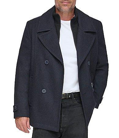 Marc New York Men's Danton Button-Front Wool Peacoat Product Image