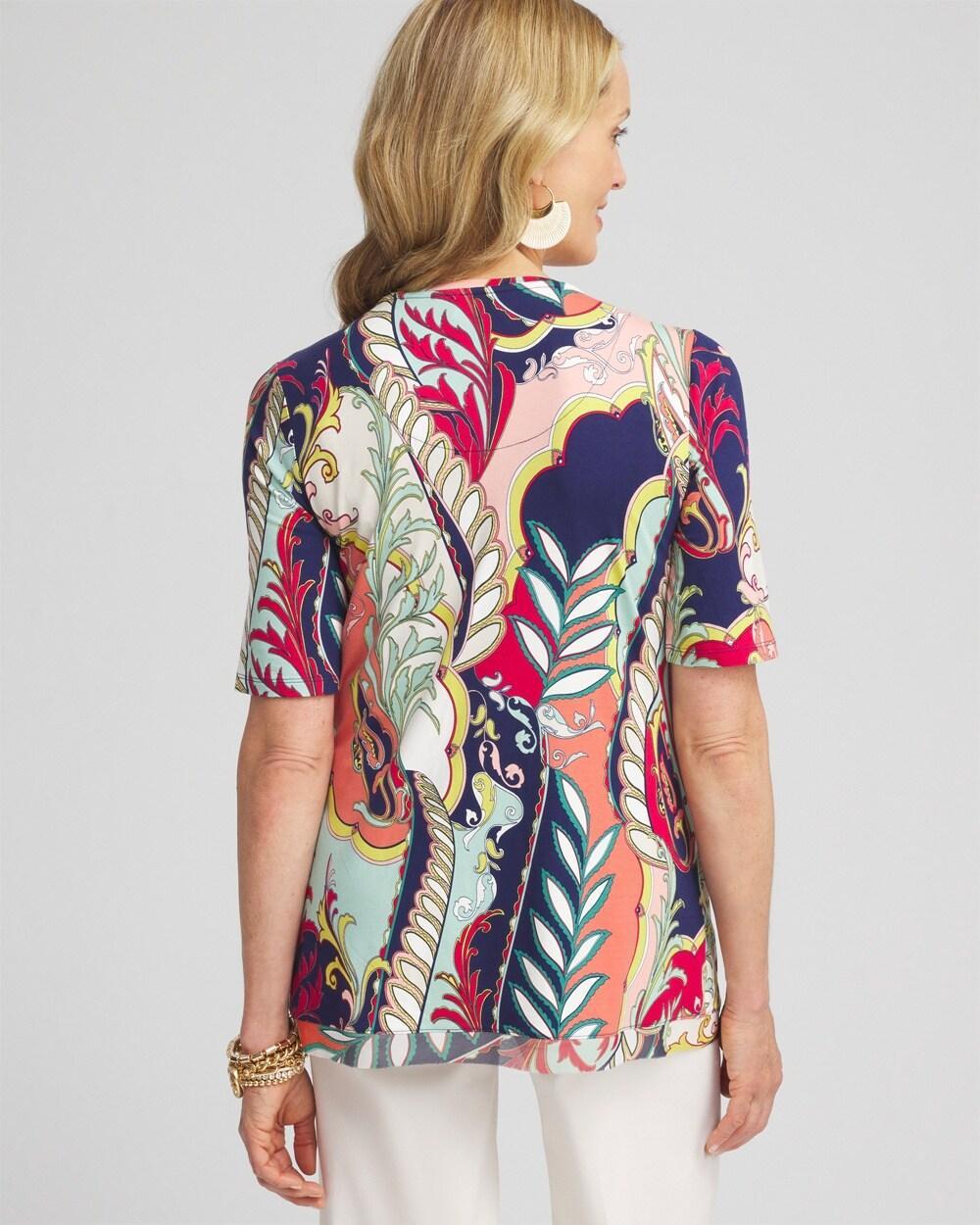 Touch of Cool™ Abstract Draped Tunic Product Image