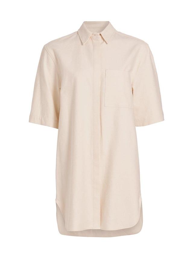 Womens Cotton-Blend Shirtdress Product Image