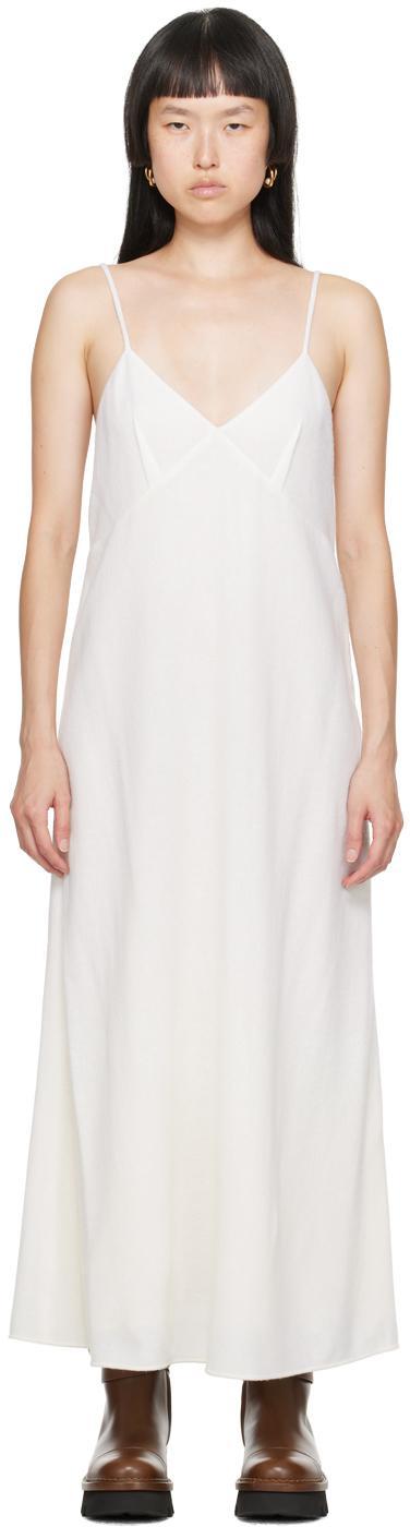 Off-white V-neck Maxi Dress In 112 Eden White Product Image