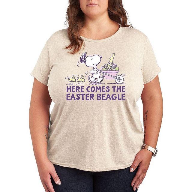 Plus Peanuts Snoopy Easter Beagle Graphic Tee, Womens Product Image