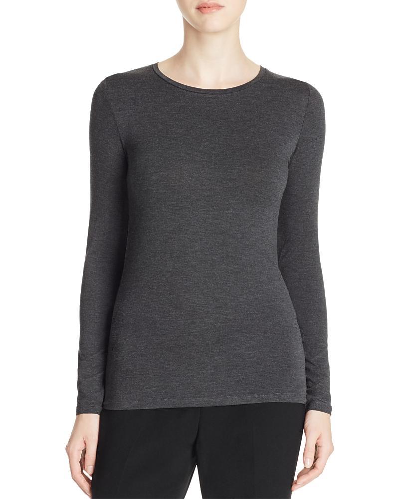 Womens Soft Touch Crewneck Long-Sleeve Top Product Image