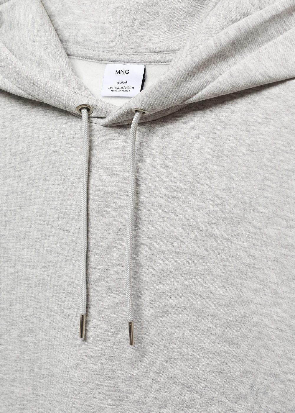 MANGO MAN - Cotton kangaroo-hooded sweatshirt medium heather greyMen Product Image