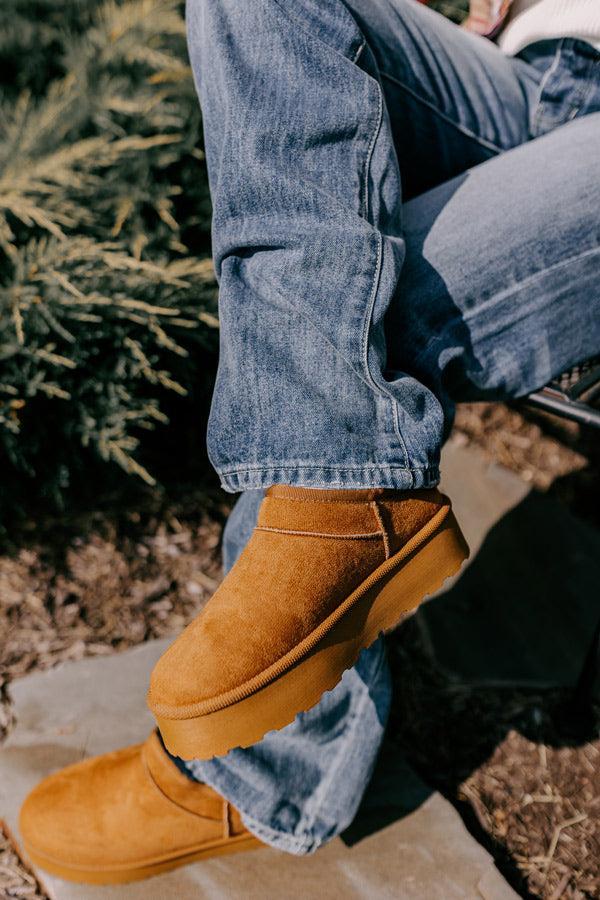 The Grace Faux Suede Platform Short Bootie Product Image