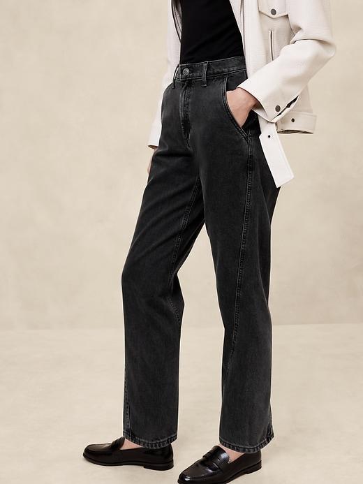 Luxe High-Rise Barrel Jean Product Image