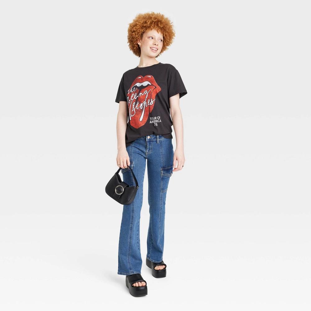 Women's Classic The Rolling Stones Short Sleeve Graphic T-Shirt - Black M Product Image