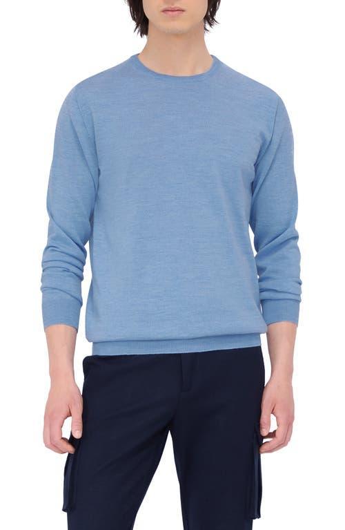 BUGATCHI Scott Crewneck Merino Wool Sweater In Air Blue Product Image