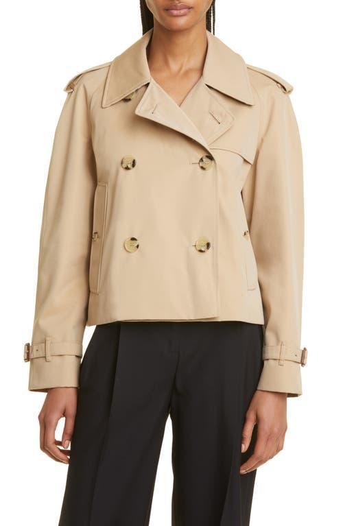 burberry Haltye Cotton Gabardine Crop Trench Jacket Product Image