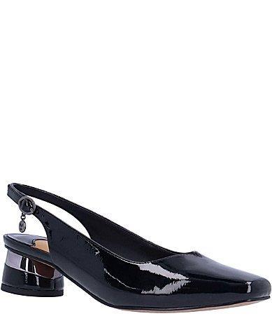 J. Renee Taveta Patent Slingback Pumps Product Image