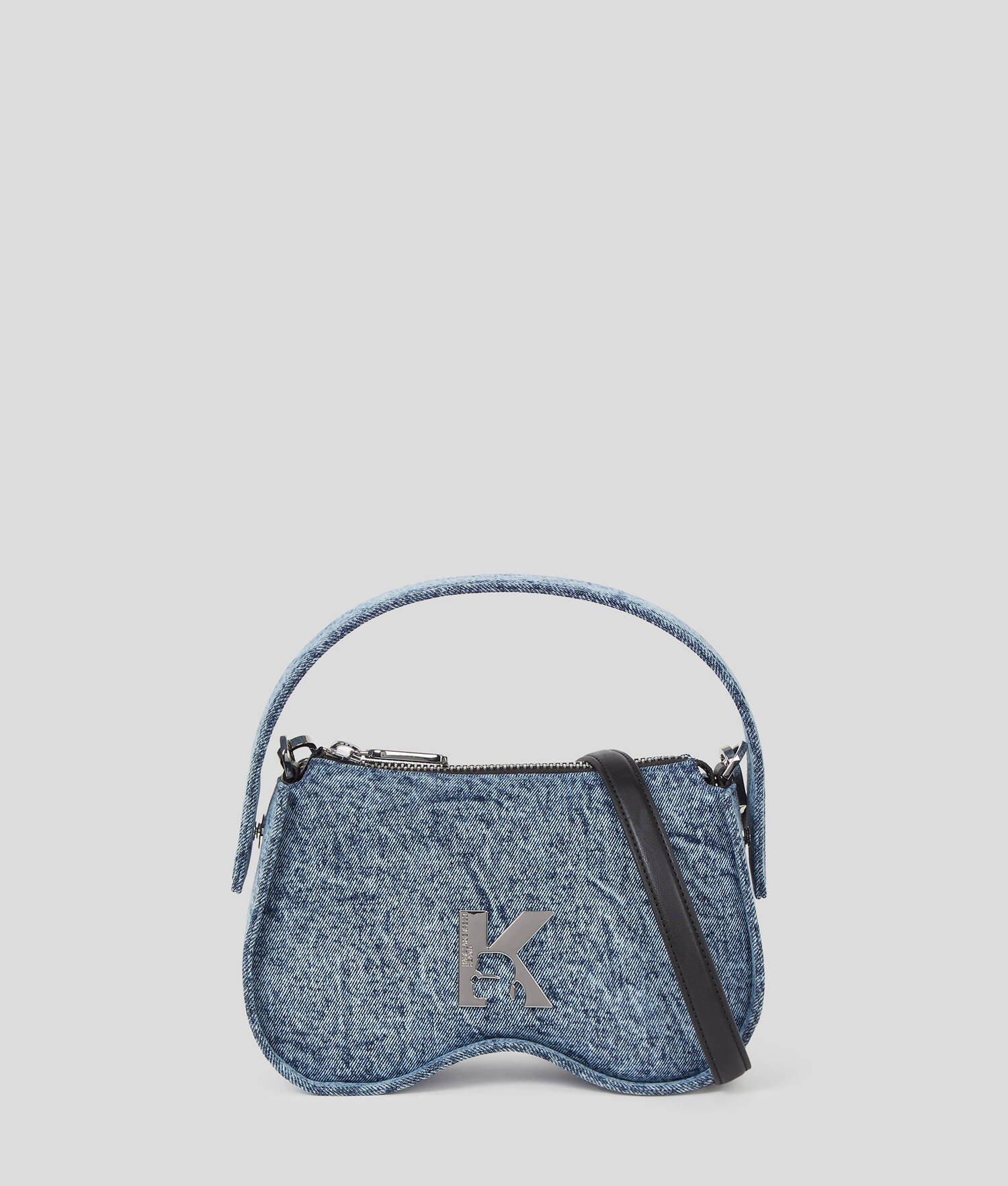 KLJ SUNGLASSES DENIM TOP-HANDLE BAG Product Image