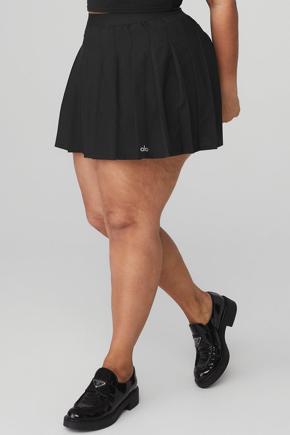 Varsity Tennis Skirt - Black Female Product Image