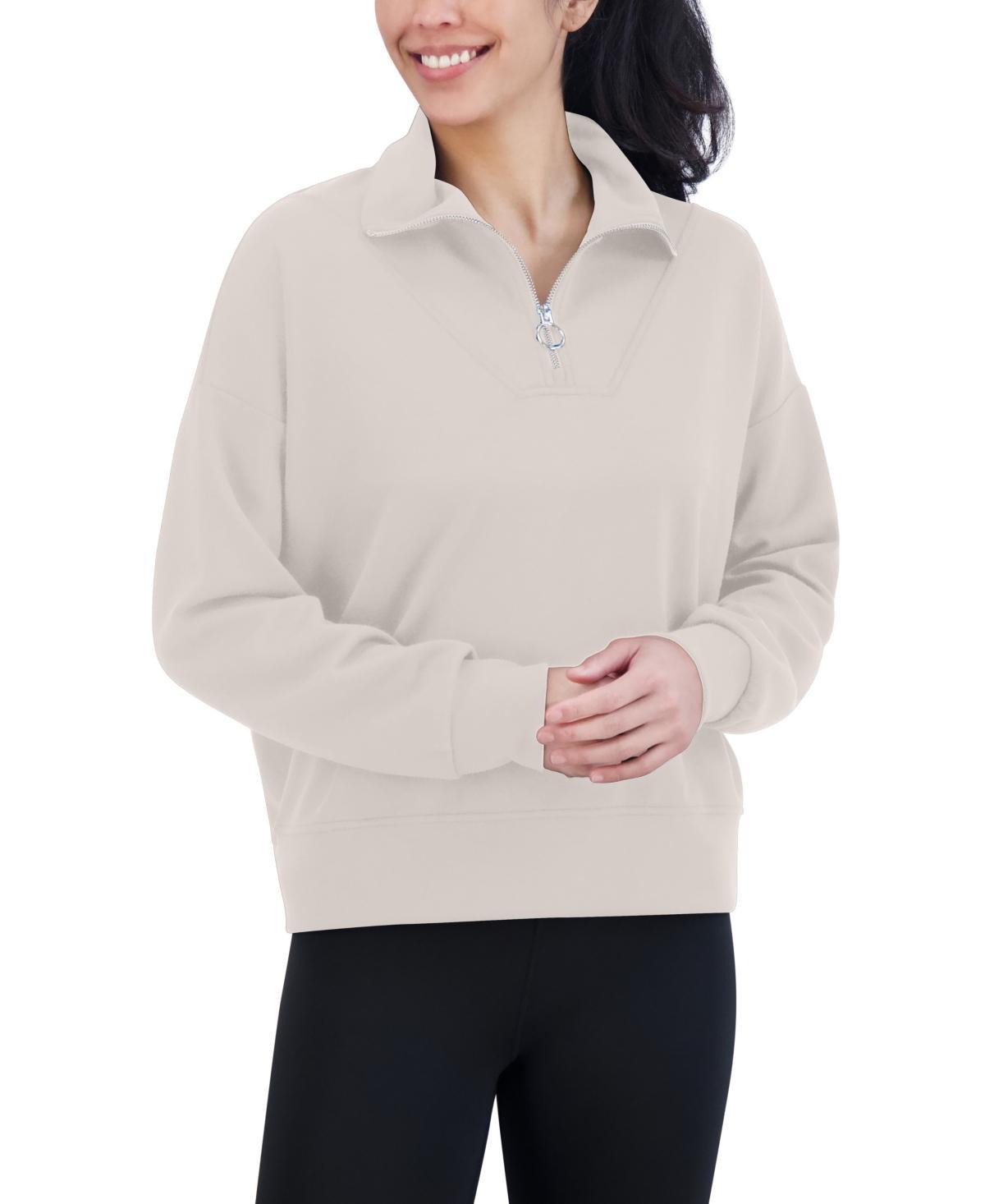 Sage Collective Womens 1/2 Zip Funnel Neck Scuba Pullover Sweatshirt product image