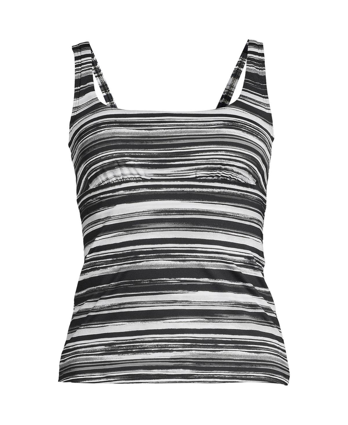 Lands End Womens Square Neck Underwire Tankini Swimsuit Top Product Image