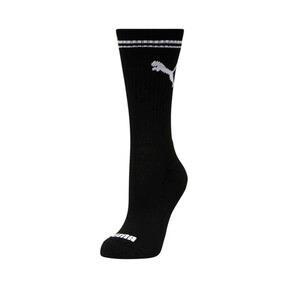 PUMA Women's Half-Terry Crew Socks (3 Pairs) in Black/White Product Image