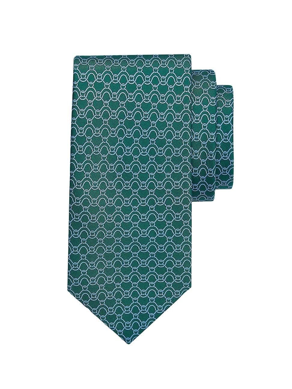 Mens Waves Printed Silk Tie Product Image