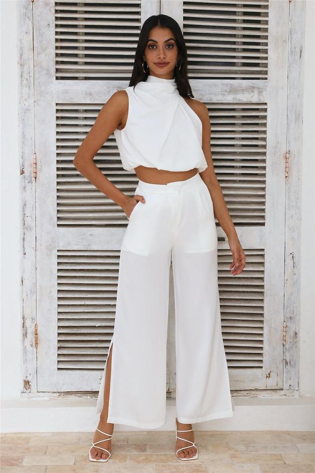 Style At Midnight Crop Top White Product Image