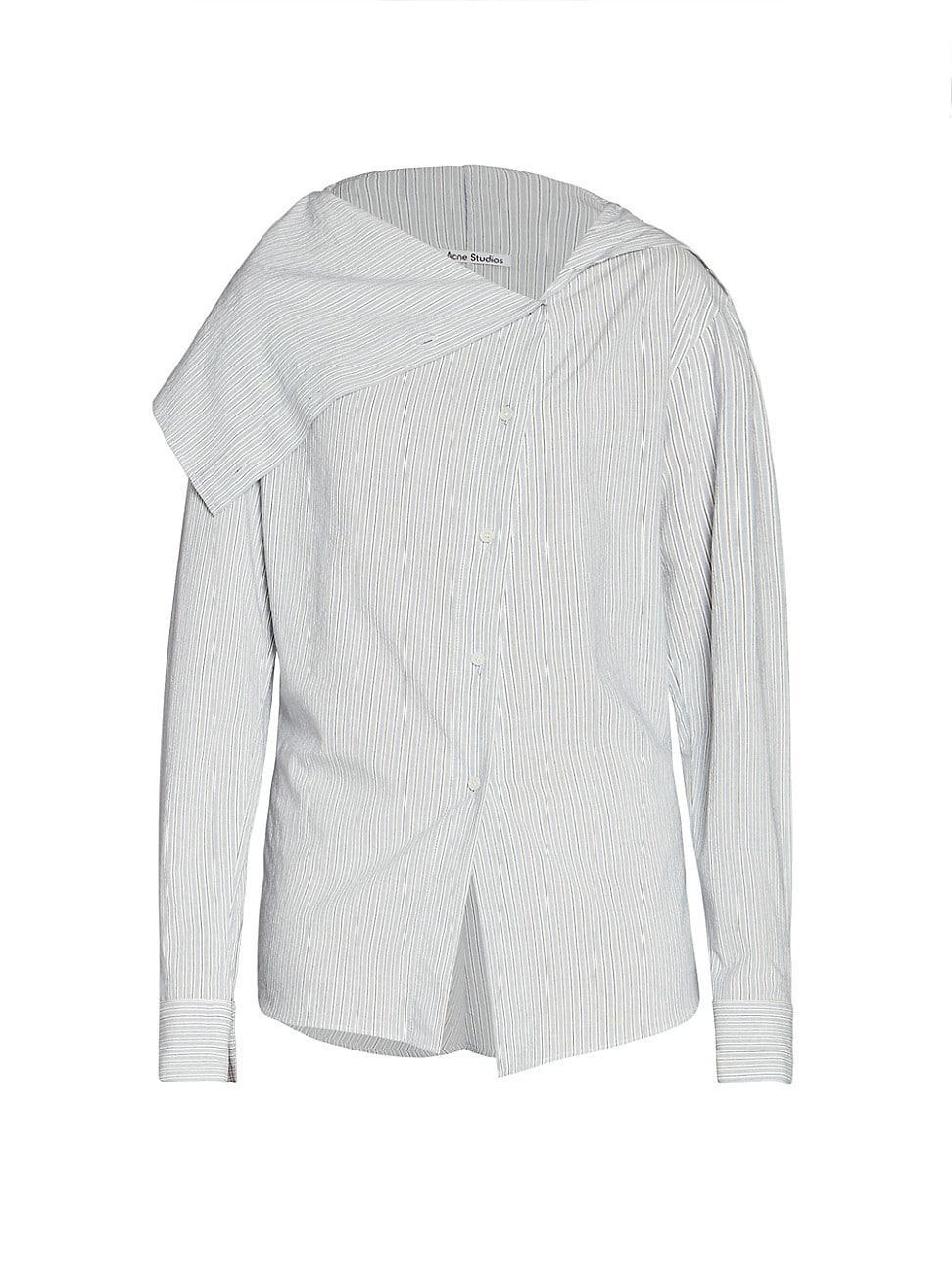 Acne Studios Saith Stripe Asymmetric Button-Up Shirt Product Image