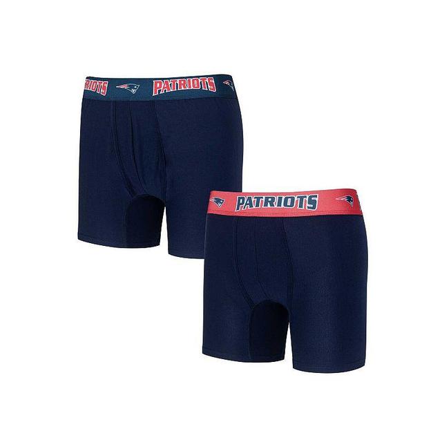 Mens Concepts Sport /Red New England Patriots 2-Pack Boxer Briefs Set Blue Product Image