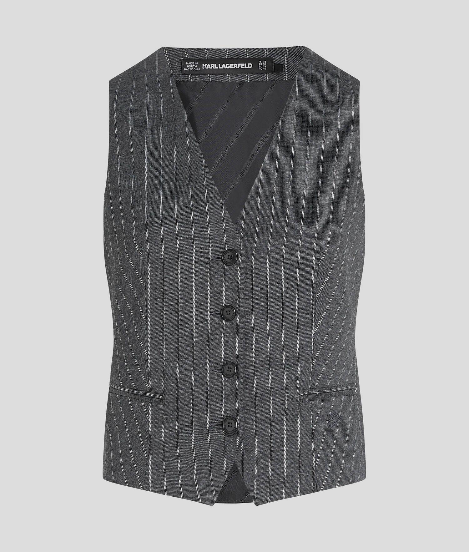 METALLIC PINSTRIPE WAISTCOAT Product Image