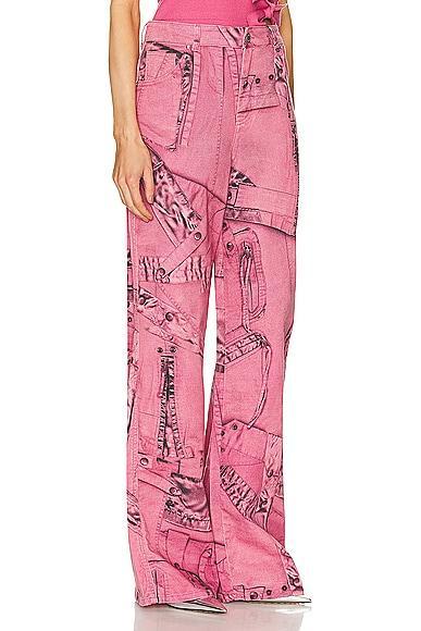 Blumarine J. Boyfriend St Pant in Pink Product Image